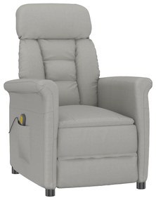 Cadeira de Massagem vidaXL Cinza Claro em Tecido Microfibra