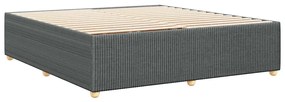 Estrutura de cama sem colchão 180x200 cm tecido cinzento-escuro