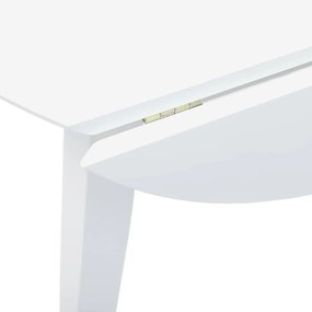 Mesa de jantar madeira seringueira maciça branco