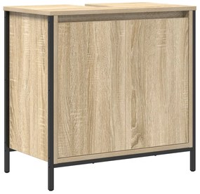 Conjunto de Móveis de Banheiro de 3 Peças Carvalho Sonoma Madeira Inge
