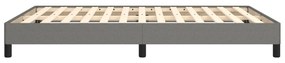 Estrutura de cama sem colchão 140x190 cm tecido cinzento-escuro