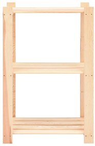 10 unidades arrumação 3 prateleiras 60x38x90cm pinho 150 kg