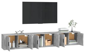 Móveis de TV de parede 3 pcs 80x34,5x40 cm cinzento cimento