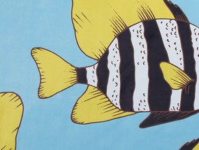 Tapete com padrão de peixes 80 x 140 cm FIZME Beliani