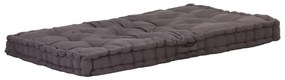 vidaXL Almofadão p/ móveis de paletes algodão 120x80x10 cm antracite