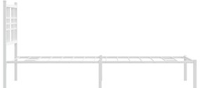 Estrutura de cama sem colchão com cabeceira 75x190 cm branco