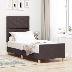 Estrutura de Cama vidaXL Castanho 80x200 cm em Tecido