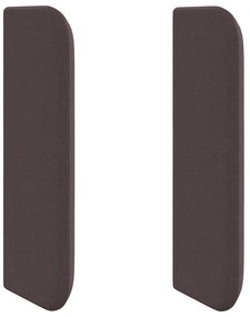 Arestas de Cabeceira 2 pcs Quadradas de Tecido Castanho Escuro