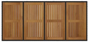 Conjunto de Jantar de Jardim vidaXL 9 Peças Polirattan Preto