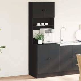 vidaXL Armário de cozinha 60x50x180 cm derivados de madeira preto