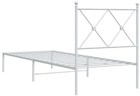 Estrutura de cama sem colchão com cabeceira 75x190 cm branco
