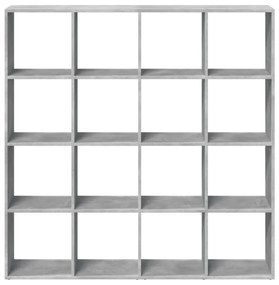 Estante 137,5x29x137,5 cm derivados de madeira cinza cimento