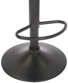 Banco de bar Jamie em veludo e com estrutura preta 41 x 87-107 x 49 cm Vermelho