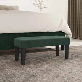 vidaXL Banco 70x30x30 cm veludo verde-escuro