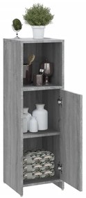Armário WC 30x30x95 cm derivados de madeira cinzento sonoma