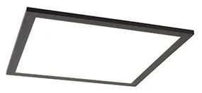 Candeeiro de teto moderno preto com LED 40 cm - Liv Moderno