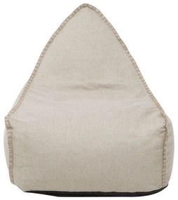Pufe poltrona creme LINEN DROP Beliani