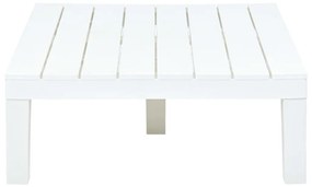 Mesa de jardim 78x78x31 cm plástico branco