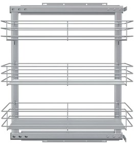 Unidade cestos arame para cozinha 3 pcs 47x35x56 cm prateado