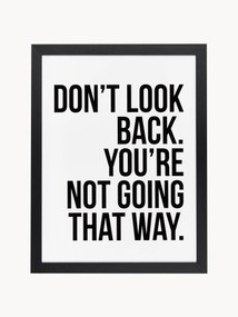 Impressão digital emoldurada Don't Look Back