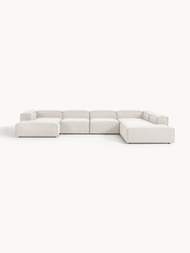 Sofá de canto modular comprido em bouclé Lennon
