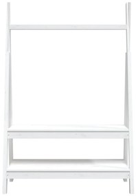 Suporte para roupas 100x45,5x150 cm madeira pinho maciça branco