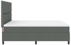 Cama Box Spring com Colchão Cinza Escuro Super King Tecido