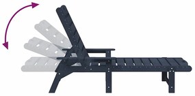 Espreguiçadeiras vidaXL 2 pcs Azul-marinho 162x53x98.5 cm HDPE