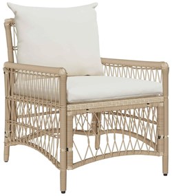 vidaXL Cadeira de Jardim Bege 60 x 70 x 78cm vime PE