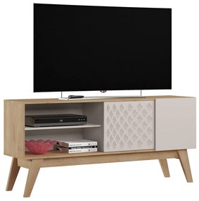 Móvel TV PREMIUM – 150x37,5x67,5 cm – MDP Cedro e Casca de Ovo com Por