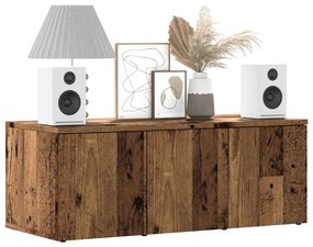 vidaXL Móvel TV madeira antiga 80x34x30 cm madeira trabalhada