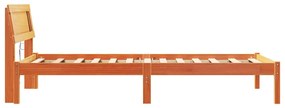 Estrutura da Cama Castanho-mel 90 x 190 cm Madeira de Pinheiro