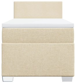 Cama com molas/colchão 90x190 cm tecido cor creme