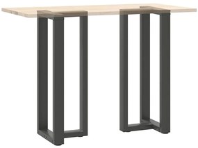Pés para mesa de bar em forma de T, 2 peças, antracite, 50x35x(100-101