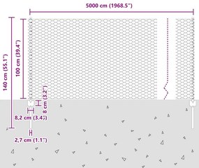 Postes de Cerca vidaXL 22 pcs U-Channel 120 cm Aço Galvanizado