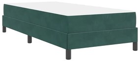 Cama box spring com colchão Verde Escuro 90 x 190 cm Veludo
