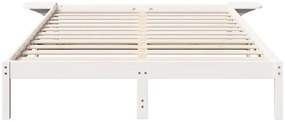 Estrutura de cama com mesas de cabeceira Branco 140 x 200 cm