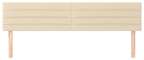 Cabeceira de cama 2 pcs tecido 80x5x78/88 cm creme