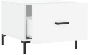 Mesas de centro 2 pcs 50x50x40 cm branco brilhante