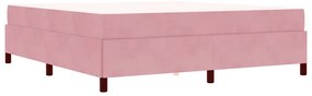 Estrutura da Cama Outros Rosa e branco 180 x 200 cm Veludo