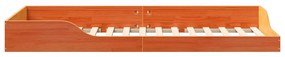 Estrutura de cama de chão Castanho-mel 100 x 210 cm