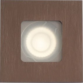 Conjunto de 6 focos embutidos modernos bronze escuro quadrado IP44 - Qure