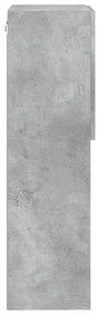 Móvel de TV com luzes LED 40,5x30x102 cm cinzento cimento