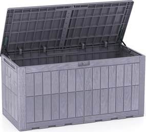 Baú de Arrumação de Exterior, 132 x 61 x 65 cm, Capacidade de 455 L, Cinzento-claro