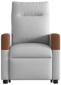 Poltrona elétrica elevatória massagens tecido cinzento-nublado