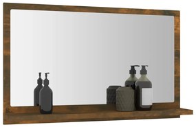 Espelho WC 60x10,5x37 cm derivados de madeira carvalho fumado