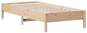 Estrutura de cama 90x200 cm madeira de pinho maciça