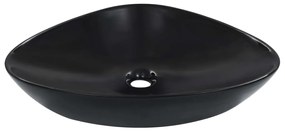 vidaXL Lavatório 58,5x39x14 cm cerâmica preto