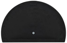 Base de guarda-sol semicircular poliresina 15 kg preto