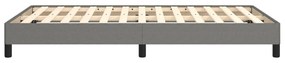 Estrutura de cama sem colchão cinza escuro 120x190 cm tecido